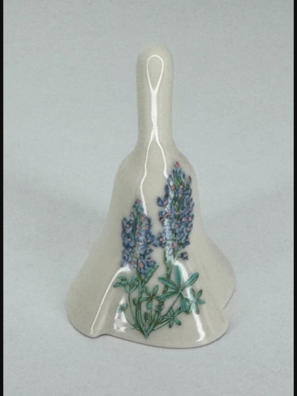Vintage 1983 Heirloom Editions Painted Blue Bonnet Bell